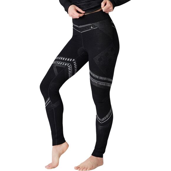 Smartwool Intraknit 200 Merino Wool Thermal Base Layer Pants Womens M Black - Picture 1 of 8
